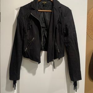 Black fringe jacket